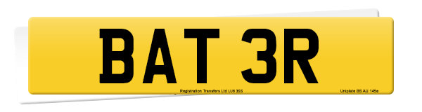Registration number BAT 3R